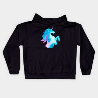 Rearing Galaxy Unicorn Kids Hoodie